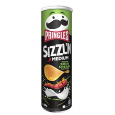 Чипсы PRINGLES SIZZL'N Kickin' Sour Cream 180г со сметаной средней остроты Чипсы PRINGLES SIZZL'N Kickin' Sour Cream 180г со сметаной средней остроты