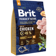 Полнорационный корм с курицей для взрослых собак средних пород BRIT PREMIUM Adult M 3кг Полнорационный корм с курицей для взрослых собак средних пород BRIT PREMIUM Adult M 3кг