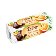 Апельсиновое печенье с шоколадной глазурью Delisana 150г без глютена Апельсиновое печенье с шоколадной глазурью Delisana 150г без глютена