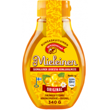 Финский жидкий мед Mieleinen suomalainen juokseva hunajavalmiste original 340г Финский жидкий мед Mieleinen suomalainen juokseva hunajavalmiste original 340г