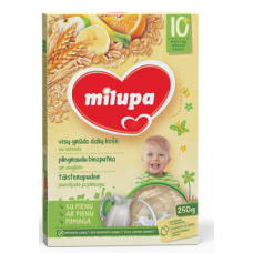 Цельнозерновая фруктовая каша Milupa 250 г с 10 месяцев Цельнозерновая фруктовая каша Milupa 250 г с 10 месяцев