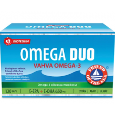 Витамины для нормальной работы сердца Bioteekin Omega Duo 650 мг 120 таблеток Витамины для нормальной работы сердца Bioteekin Omega Duo 650 мг 120 таблеток