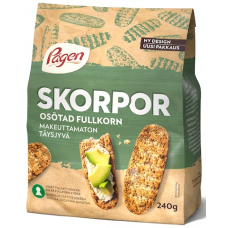 Цельнозерновые сухари Pagen Skorpor Taysjyva 240г Цельнозерновые сухари Pagen Skorpor Taysjyva 240г