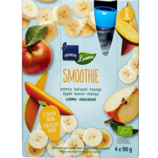 Органический фруктовый смузи Rainbow Luomu Omena-Banaani-Mango 4X90 г Яблоко-Банан-Манго Органический фруктовый смузи Rainbow Luomu Omena-Banaani-Mango 4X90 г Яблоко-Банан-Манго