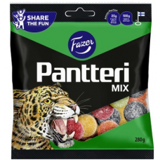 Конфеты из цукатов и солодки Fazer Pantteri Mix 280г Конфеты из цукатов и солодки Fazer Pantteri Mix 280г