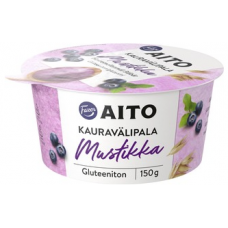 Овсяный йогурт с черникой Fazer Aito Gluteeniton Mustikka Kauravalipala 150г Овсяный йогурт с черникой Fazer Aito Gluteeniton Mustikka Kauravalipala 150г