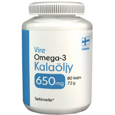 Рыбий жир Vire Omega-3 Kalaoliy 650мг 80 капсул Рыбий жир Vire Omega-3 Kalaoliy 650мг 80 капсул