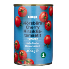 Томаты черри целые Coop kirsikkatomaatit kokonaiset 400 г в ж/б Томаты черри целые Coop kirsikkatomaatit kokonaiset 400 г в ж/б