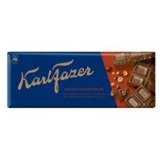 Плиточный шоколад Karl Fazer Hasselpahkinarouhe 200г с дробленым орехом Плиточный шоколад Karl Fazer Hasselpahkinarouhe 200г с дробленым орехом