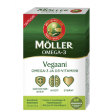 Препарат для веганов MOLLER VEGAANI OMEGA-3 JA D-VITAMIINI 30кап Препарат для веганов MOLLER VEGAANI OMEGA-3 JA D-VITAMIINI 30кап