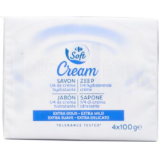 Мыло кусковое Carrefour Soft Cream Soap saippua 4x100г Мыло кусковое Carrefour Soft Cream Soap saippua 4x100г