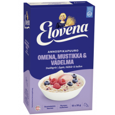 Каша быстрого приготовления Elovena Omena-Mustikka-Vadelma 420г 12х35г с яблоками, черникой и малиной Каша быстрого приготовления Elovena Omena-Mustikka-Vadelma 420г 12х35г с яблоками, черникой и малиной