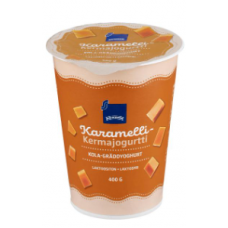Йогурт сливочный со вкусом карамели Rainbow Karamelli-kermajogurtti 400г безлактозный Йогурт сливочный со вкусом карамели Rainbow Karamelli-kermajogurtti 400г безлактозный