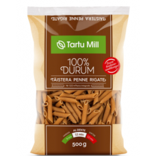 Цельнозерновая паста пенне из твердых сортов TARTU MILL 500 г Цельнозерновая паста пенне из твердых сортов TARTU MILL 500 г