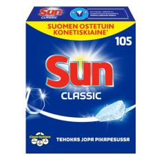 Таблетки для посудомоечной машины SUN Konetiskitabletti Classic Lemon 105 шт Таблетки для посудомоечной машины SUN Konetiskitabletti Classic Lemon 105 шт