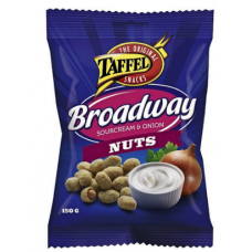 Французский арахис с луком Taffel Broadway Nuts 150г Французский арахис с луком Taffel Broadway Nuts 150г