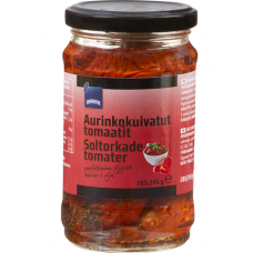 Томаты сушеные в масле Rainbow Aurinkokuivatut Tomaatit Puolikkaina Oljyssa 285/145г с базиликом Томаты сушеные в масле Rainbow Aurinkokuivatut Tomaatit Puolikkaina Oljyssa 285/145г с базиликом