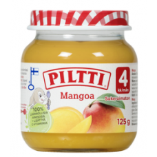 Фруктовое пюре Piltti Mangoa 125 г манго с 4 месяцев Фруктовое пюре Piltti Mangoa 125 г манго с 4 месяцев