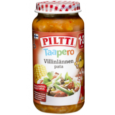 Рис с говядиной и кукурузой Piltti Villinlannenpata 250 г для детей от 1-3 лет Рис с говядиной и кукурузой Piltti Villinlannenpata 250 г для детей от 1-3 лет