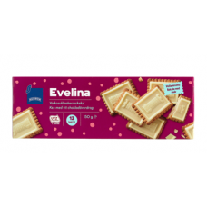Печенье с белым шоколадом Rainbow Evelina Valkosuklaakerroskeksi 150г Печенье с белым шоколадом Rainbow Evelina Valkosuklaakerroskeksi 150г