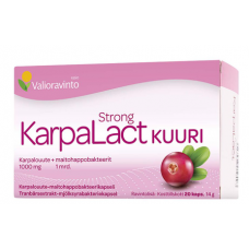 Экстракт клюквы и молочнокислые бактерии для женщин KARPALACT STRONG KUURI 20 шт Экстракт клюквы и молочнокислые бактерии для женщин KARPALACT STRONG KUURI 20 шт