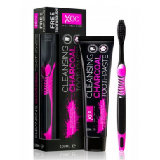 Зубная паста с углем и зубной щеткой XOC Cleansing Charcoal Toothpaste 100мл Зубная паста с углем и зубной щеткой XOC Cleansing Charcoal Toothpaste 100мл
