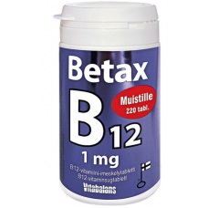Витамины для памяти Betax Vitamin B12 1 мг 220 таб Витамины для памяти Betax Vitamin B12 1 мг 220 таб