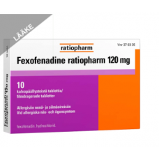 Противоаллергический препарат FEXOFENADINE RATIOPHARM 120 MG 10 таб Противоаллергический препарат FEXOFENADINE RATIOPHARM 120 MG 10 таб