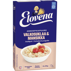 Каша Elovena Annospikapuuro Valkosuklaa-Mansikka 210г 6х35г белый шоколад малина Каша Elovena Annospikapuuro Valkosuklaa-Mansikka 210г 6х35г белый шоколад малина