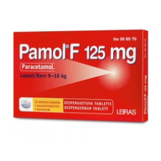 Таблетки растворимые при гриппе и простуде PAMOL F 125 мг 12 шт для детей Таблетки растворимые при гриппе и простуде PAMOL F 125 мг 12 шт для детей