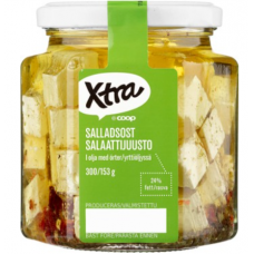 Сыр в масле с травами X-Tra Salaattijuusto Yrttioljyssa 300/153г Сыр в масле с травами X-Tra Salaattijuusto Yrttioljyssa 300/153г