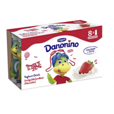 Клубничный йогуртовый напиток Danone Danonino 8x100г Клубничный йогуртовый напиток Danone Danonino 8x100г