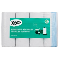 Бумага в рулонах для кухни X-tra talouspaperi 2-слойная 4шт Бумага в рулонах для кухни X-tra talouspaperi 2-слойная 4шт