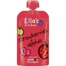 Клубнично-яблочное пюре органическое Ella's Kitchen Strawberries apples 120г с 4 месяцев Клубнично-яблочное пюре органическое Ella's Kitchen Strawberries apples 120г с 4 месяцев