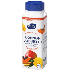 Натуральный йогурт Valio Luonnonjogurtti+ Juotava Mango & Papaija питьевой 2,5дл без лактозы Натуральный йогурт Valio Luonnonjogurtti+ Juotava Mango & Papaija питьевой 2,5дл без лактозы