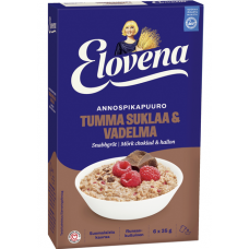 Каша быстрого приготовления Elovena Tumma Suklaa & Vadelma 210г 6х35г шоколад малина Каша быстрого приготовления Elovena Tumma Suklaa & Vadelma 210г 6х35г шоколад малина