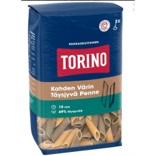 Двухцветная паста из цельнозерновая Torino Kahden Varin Taysjyva Penne 500г Двухцветная паста из цельнозерновая Torino Kahden Varin Taysjyva Penne 500г