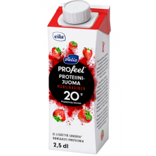 Несладкий протеиновый напиток с клубникой Valio PROfeel proteiin ijuoma mansikkainen UHT 2,5 дл без лактозы Несладкий протеиновый напиток с клубникой Valio PROfeel proteiin ijuoma mansikkainen UHT 2,5 дл без лактозы