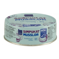 Мидии в рассоле Rainbow Simpukat 200/120 г Мидии в рассоле Rainbow Simpukat 200/120 г