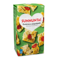 Смесь мучная Sunnuntai Rouheinen Sampylajauho грубого помола для булочек 2кг Смесь мучная Sunnuntai Rouheinen Sampylajauho грубого помола для булочек 2кг