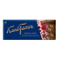 Плиточный шоколад с малиной и солодкой Karl Fazer vadelma & lakritsi 200 г Плиточный шоколад с малиной и солодкой Karl Fazer vadelma & lakritsi 200 г
