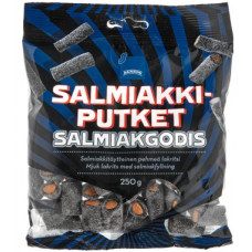 Конфеты лакричные Rainbow Salmiakkiputket 250г Конфеты лакричные Rainbow Salmiakkiputket 250г
