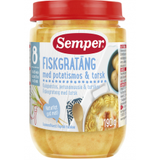 Жаркое из трески и картофельного пюре Semper Kalapaistos, Perunamuusia & Turskaa Alkaen 190г с 8 месяцев Жаркое из трески и картофельного пюре Semper Kalapaistos, Perunamuusia & Turskaa Alkaen 190г с 8 месяцев