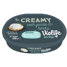 Веганский сливочный крем Violife 100% Vegan Creamy With Garlic & Herbs с чесноком и травами 150 г Веганский сливочный крем Violife 100% Vegan Creamy With Garlic & Herbs с чесноком и травами 150 г