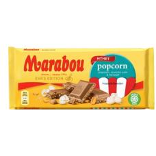Плиточный шоколад с попкорном Marabou Popcorn 185 г Плиточный шоколад с попкорном Marabou Popcorn 185 г