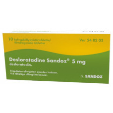Противоаллергический препарат DESLORATADINE SANDOZ 5 мг 10 таб Противоаллергический препарат DESLORATADINE SANDOZ 5 мг 10 таб