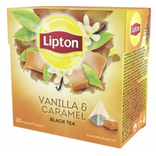 Черный чай в пакетиках Lipton Vanilla Caramel Pyramid 20шт Черный чай в пакетиках Lipton Vanilla Caramel Pyramid 20шт