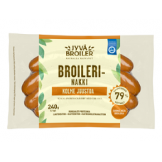 Сосиски куриные с сыром Jyvabroiler Broilerinakki Kolme Juustoa 240г Сосиски куриные с сыром Jyvabroiler Broilerinakki Kolme Juustoa 240г