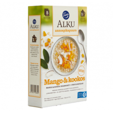 Кокосовая каша быстрого приготовления Fazer Alku Annospikapuuro Mango & Kookos 200 г (5 х 40 г) яблоко манго Кокосовая каша быстрого приготовления Fazer Alku Annospikapuuro Mango & Kookos 200 г (5 х 40 г) яблоко манго