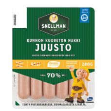 Сосиски с сыром Snellman Kunnon kuoreton juustonakki 280г Сосиски с сыром Snellman Kunnon kuoreton juustonakki 280г